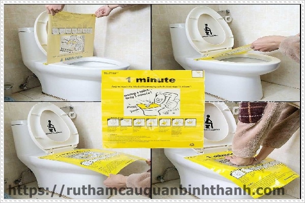 Cách sử dụng miếng dán thông bồn cầu