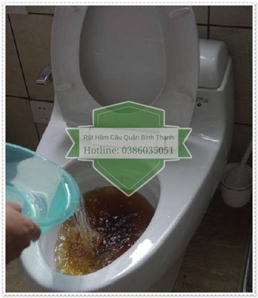 Bị nghẹt chất thải quá đầy dội nước không xuống được